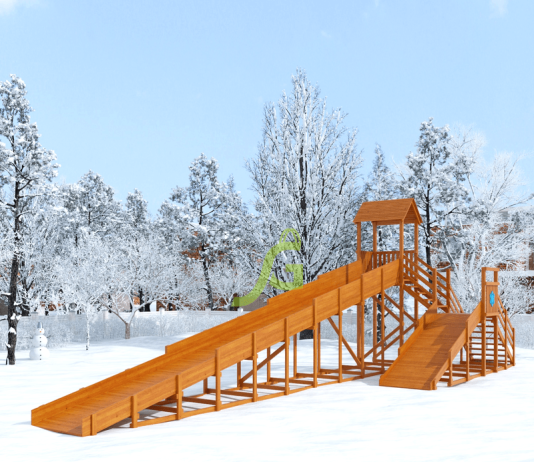 Что учитывать выбирая зимние деревянные горки
